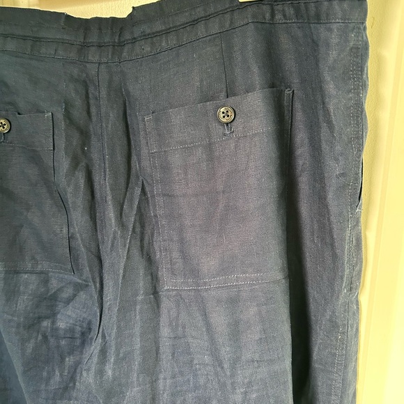 Ralph Lauren women’s navy 100% linen pants - Picture 13 of 15